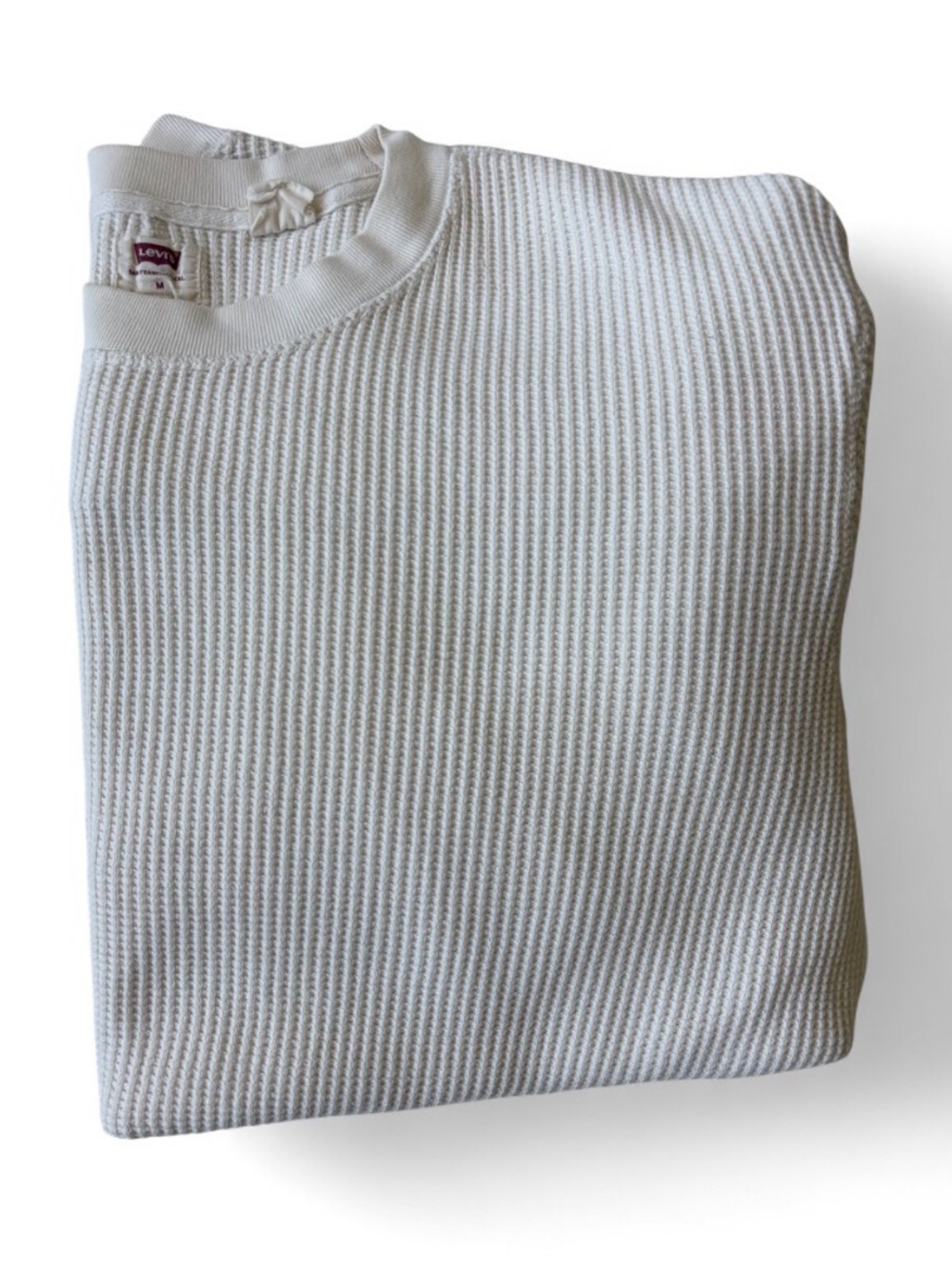 Levi's Cream Long-Sleeve Thermal Crewneck Shirt